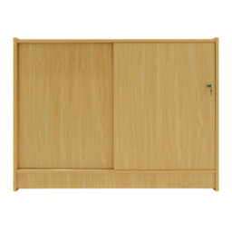 MonsterShop Maple Shop Counter Led Light K 1200mm Lockable Sliding Doors 2 Keys Retail Storage Unit Glass Display Showcase Cabinet Reception - thumbnail 6