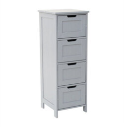 4 Drawers ( Grey )-Bathroom Wood Cabinet Storage Free Standing - thumbnail 5