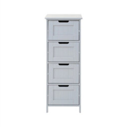 4 Drawers ( Grey )-Bathroom Wood Cabinet Storage Free Standing - thumbnail 1