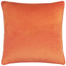 furn. Furn Pumpkin Spice Striped Velvet Polyester Filled Cushion, Orange, 45 X 45 Cm - thumbnail 2
