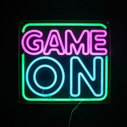 Glow Neon Game On Neon Multicoloured Plug-In Led Wall Light - thumbnail 4