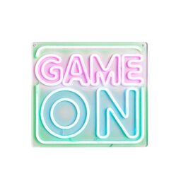 Glow Neon Game On Neon Multicoloured Plug-In Led Wall Light - thumbnail 2