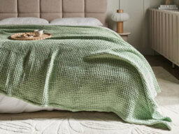 Beliani Bedspread Chagyl Cotton 220 X 240 Cm Green - thumbnail 2