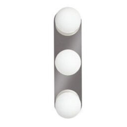 Valuelights Orbital Brushed Chrome 3 Way Opal Glass Ip44 Bathroom Flush Wall Ceiling Light - thumbnail 5