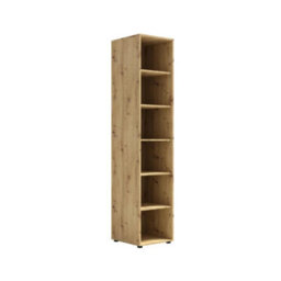 Arte Maxione 08 Bookcase 45Cm - Oak Artisan, Warm Woodgrain Five-Shelf Display - thumbnail 1