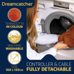Dreamcatcher Deluxe Terracotta Electric Throw Heated Double Over Blanket Soft Fleece  9 Heat & 12 Timer Settings - thumbnail 5