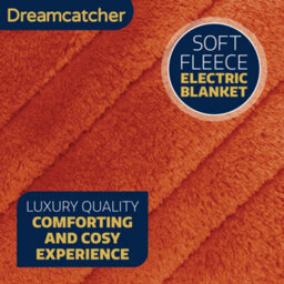 Dreamcatcher Deluxe Terracotta Electric Throw Heated Double Over Blanket Soft Fleece  9 Heat & 12 Timer Settings - thumbnail 6