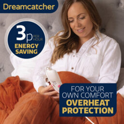 Dreamcatcher Deluxe Terracotta Electric Throw Heated Double Over Blanket Soft Fleece  9 Heat & 12 Timer Settings - thumbnail 4