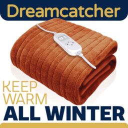 Dreamcatcher Deluxe Terracotta Electric Throw Heated Double Over Blanket Soft Fleece  9 Heat & 12 Timer Settings - thumbnail 7