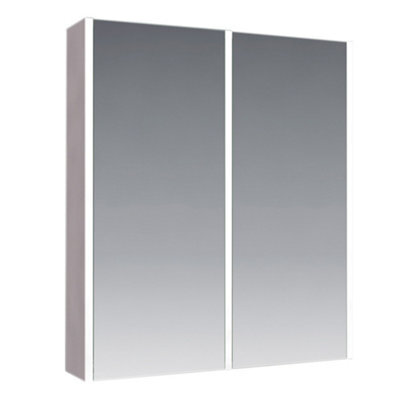 Plum&clay Leani Led Illuminated Double Mirrored Wall Cabinet (H)700mm (W)600mm - image 1