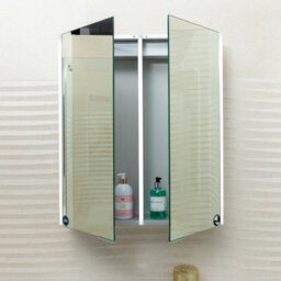 Plum&clay Leani Led Illuminated Double Mirrored Wall Cabinet (H)700mm (W)600mm - thumbnail 4