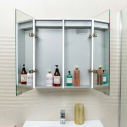 Plum&clay Leani Led Illuminated Double Mirrored Wall Cabinet (H)700mm (W)600mm - thumbnail 3