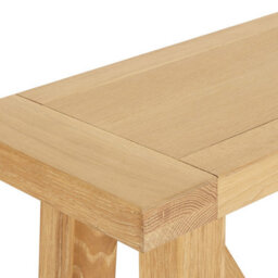 The Furniture Market Marbury Oak Small Trestle Console Hall Table - thumbnail 7