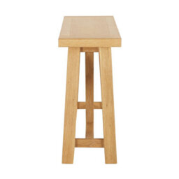 The Furniture Market Marbury Oak Small Trestle Console Hall Table - thumbnail 6