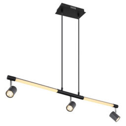 Luminosa Lighting Luminosa Hl Bar Pendant Ceiling Light Matt Black Led 3000K
