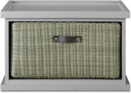 Statement Furniture Tetbury Washing Machine Stand With Storage Basket, Dryer Pedestal - Dove Grey - thumbnail 2