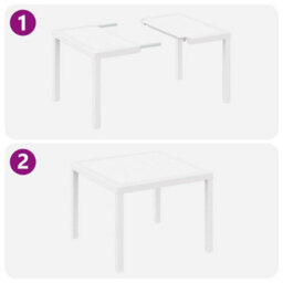 Berkfield Garden Dining Set 5 Pcs White Polt Rattan - thumbnail 9