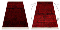 RugsX Orient 4722 Carpet Burgundy Black Oriental, With Fringes 100X200 Cm - thumbnail 3