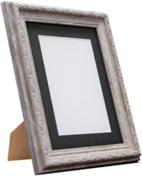 Frames By Post Shabby Chic Distressed Wood With Black Mount For Image Size 8 X 6 Inch - thumbnail 2