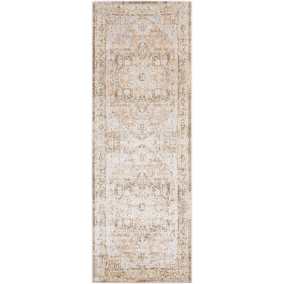 Livabliss Lillian-Washable Taupe Brown Traditional Vintage Boho Living Dining Rug 66 X 115 Cm Easy Care, Non Shedding - image 1
