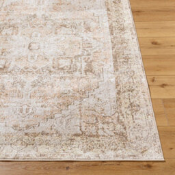 Livabliss Lillian-Washable Taupe Brown Traditional Vintage Boho Living Dining Rug 66 X 115 Cm Easy Care, Non Shedding - thumbnail 4