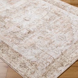 Livabliss Lillian-Washable Taupe Brown Traditional Vintage Boho Living Dining Rug 66 X 115 Cm Easy Care, Non Shedding - thumbnail 5