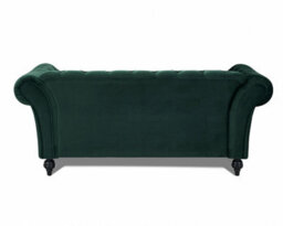 Home Detail Mayfair Velvet Fabric 3 Seater Sofa, Green - thumbnail 4
