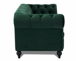 Home Detail Mayfair Velvet Fabric 3 Seater Sofa, Green - thumbnail 5