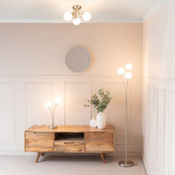 Valuelights Velika Chrome 3 Way Flush Ceiling Light With White Frosted Glass Lampshades - Led Bulbs Included - thumbnail 3