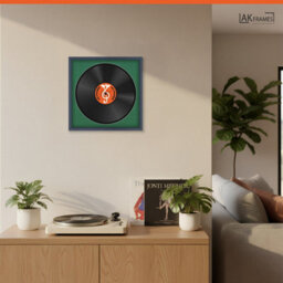 "16X16"" Dark Grey Step Vinyl Record Frame With Emerald Mount For 12 Inch Lp Disc - Ak Frames" - thumbnail 5