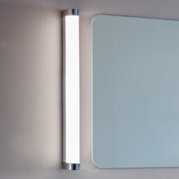 Bubly Bathrooms Moda Led Bathroom Wall Light, Integrated 15W Daylight White Led, Chrome & Ribbed White Finish, Ip44 Rated - thumbnail 2