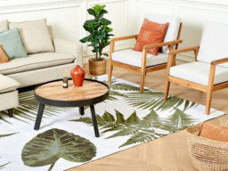 Beliani Rug Barzah Green 200 X 300 Cm Cotton - thumbnail 2