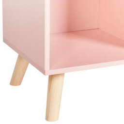 Beliani 3 Tier Bookcase Liloet 102 Cm Pastel Pink - thumbnail 7