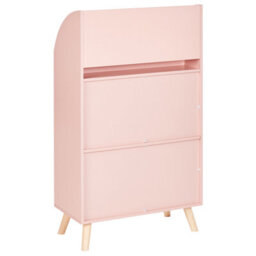 Beliani 3 Tier Bookcase Liloet 102 Cm Pastel Pink - thumbnail 5