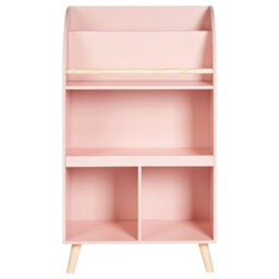 Beliani 3 Tier Bookcase Liloet 102 Cm Pastel Pink - thumbnail 4