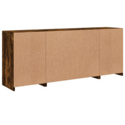 Berkfield Sideboard With Led Lights Smoked Oak 163X37X67 Cm - thumbnail 8