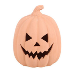 15Cm Terracotta Pumpkin Ornament For Halloween & Year-Round Decor
