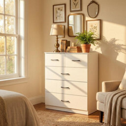 Swish Furniture Paddington White With Black Handles 3+2 Chest Of Drawers Dresser Bedroom Furniture Storage Organiser - thumbnail 2