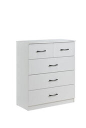 Swish Furniture Paddington White With Black Handles 3+2 Chest Of Drawers Dresser Bedroom Furniture Storage Organiser - thumbnail 4