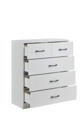 Swish Furniture Paddington White With Black Handles 3+2 Chest Of Drawers Dresser Bedroom Furniture Storage Organiser - thumbnail 8