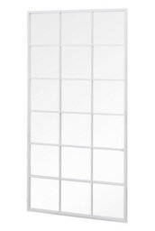 Mirroroutlet The Genestra White Modern Window Garden Wall Mirror 174Cm X 85Cm - thumbnail 4