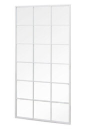 Mirroroutlet The Genestra White Modern Window Garden Wall Mirror 174Cm X 85Cm - thumbnail 3