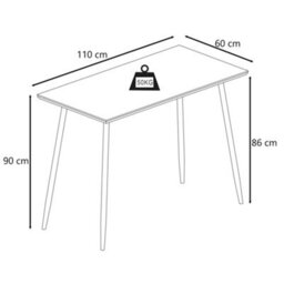 Dorel Home Monza Bar Table 110 Cm In Oak Look - thumbnail 5