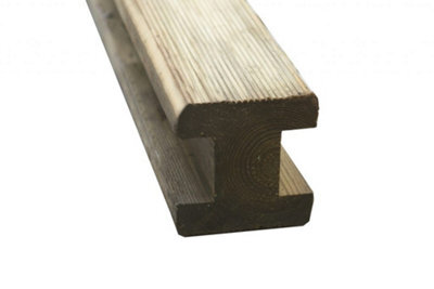 Forest Garden Reeded Slotted Post 8Ft - 240 X 9.4 X 9.4Cm - Pack Of 6
