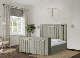 Stratus Interiors Emperor Tv Bed Gold Silver Trim Panel Border - Small Double - thumbnail 7