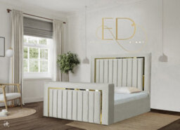 Stratus Interiors Emperor Tv Bed Gold Silver Trim Panel Border - Small Double - thumbnail 5