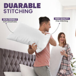 Oxford Homeware Plain Dyed Pillowcase 3 Pair (W)50X(L)75 Cm- Soft Breathable Easy Care Standard Bed Pillow Covers White(Pack Of 6) - thumbnail 6