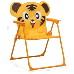 Berkfield 3 Piece Kids' Garden Bistro Set With Parasol Yellow - thumbnail 9