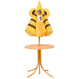 Berkfield 3 Piece Kids' Garden Bistro Set With Parasol Yellow - thumbnail 3