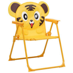 Berkfield 3 Piece Kids' Garden Bistro Set With Parasol Yellow - thumbnail 4